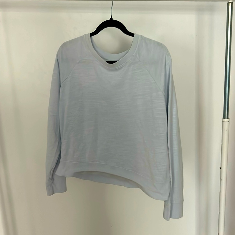 Light blue vintage fleece 100% cotton size L crew neck